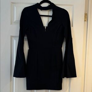 Elegant Black Long Sleeve Dress